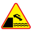 Znak pionowy A-27 Nabrzeże lub brzeg rzeki Ostrzegaczy 900 mm