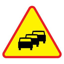 Znak ostrzegawczy drogowy A-33 zator drogowy 600 mm