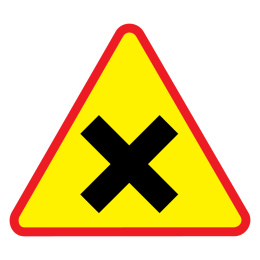 Znak A5 skrzyżowanie dróg Ostrzegawczy trójkątny drogowy 750 mm