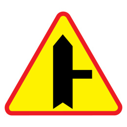 Znak drogowy A-6b skrzyżowanie z drogą podporządkowaną znak Ostrzegawczy 1050 mm