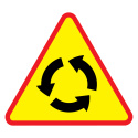Znak drogowy A-8 Skrzyżowanie o ruchu orkężnym rondo Ostrzegawczy 1050 mm