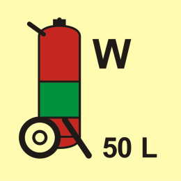 Gaśnica kołowa (W-woda) 50L, 15x15 cm, PCV 1 mm