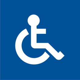  Oznakowanie aparatów publicznych przystosowanych do używania przez osoby niepełnosprawne, 20x20 cm, folia
