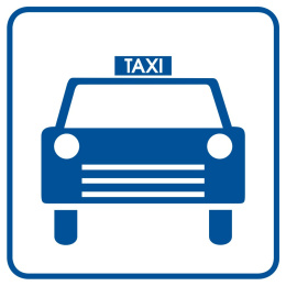Postój taksówek, 10,5x10,5 cm, folia