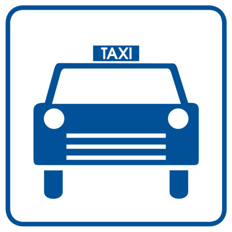 Postój taksówek, 14,8x14,8 cm, folia