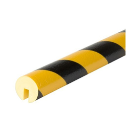 Elastyczny profil ochronny czarno - żółty typu B+ - 1 m