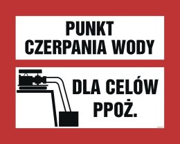 Znak BC141 Punkt czerpania wody dla celów ppoż, 250x200 mm, PN - Płyta 1 mm