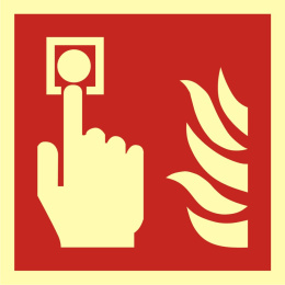 Alarm pożarowy, 10x10 cm, PCV 1 mm