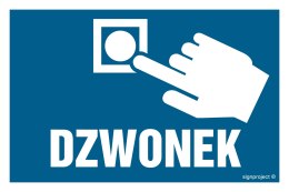 Znak NC128 Dzwonek, 150x100 mm, FN - Folia samoprzylepna