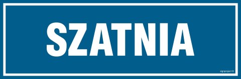 Znak PA007 Szatnia, 300x100 mm, PN - Płyta 1 mm