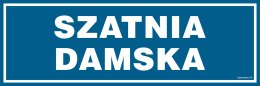 Znak PA015 Szatnia damska, 600x200 mm, FN - Folia samoprzylepna