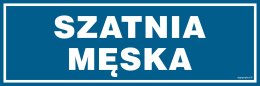 Znak PA016 Szatnia męska, 150x50 mm, PN - Płyta 1 mm