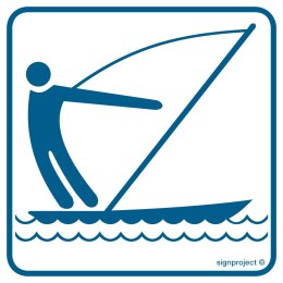 Znak RC005 Windsurfing, 200x200 mm, FN - Folia samoprzylepna