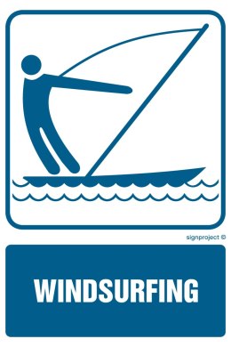 Znak RD005 Windsurfing, 150x225 mm, FN - Folia samoprzylepna