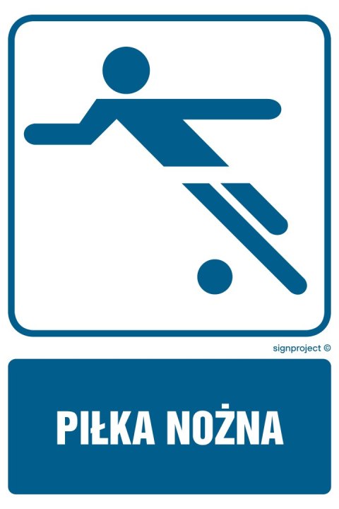 Znak RD010 Piłka nożna, 250x375 mm, FN - Folia samoprzylepna