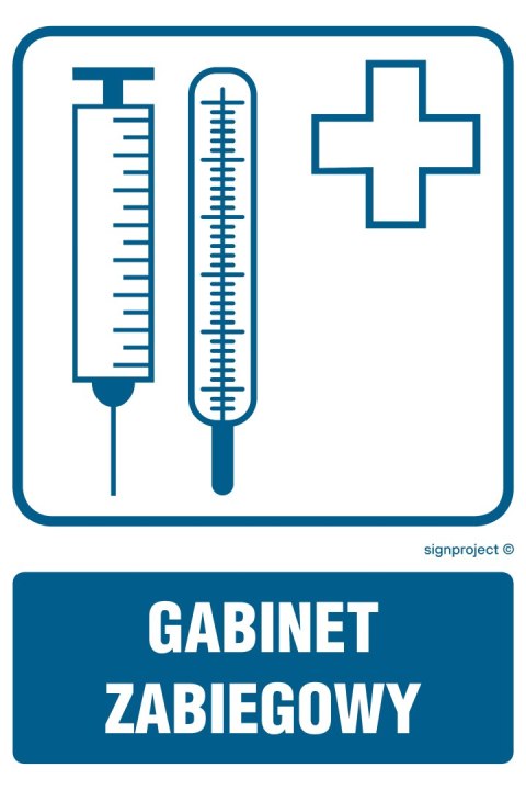 Znak RF002 Gabinet zabiegowy, 150x225 mm, FN - Folia samoprzylepna