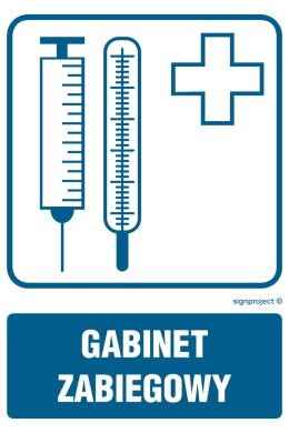 Znak RF002 Gabinet zabiegowy, 350x525 mm, FN - Folia samoprzylepna