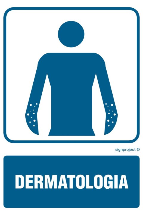 Znak RF012 Dermatologia, 350x525 mm, PN - Płyta 1 mm