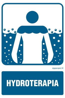 Znak RF024 Hydroterapia, 250x375 mm, PN - Płyta 1 mm