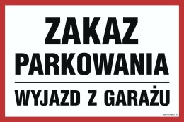 Znak SA022 Zakaz parkowania, 300x200 mm, FN - Folia samoprzylepna