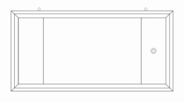 Znak EC001 Ramka szara podwieszana poziomo, 400x200 mm, VS - profil PCV szary