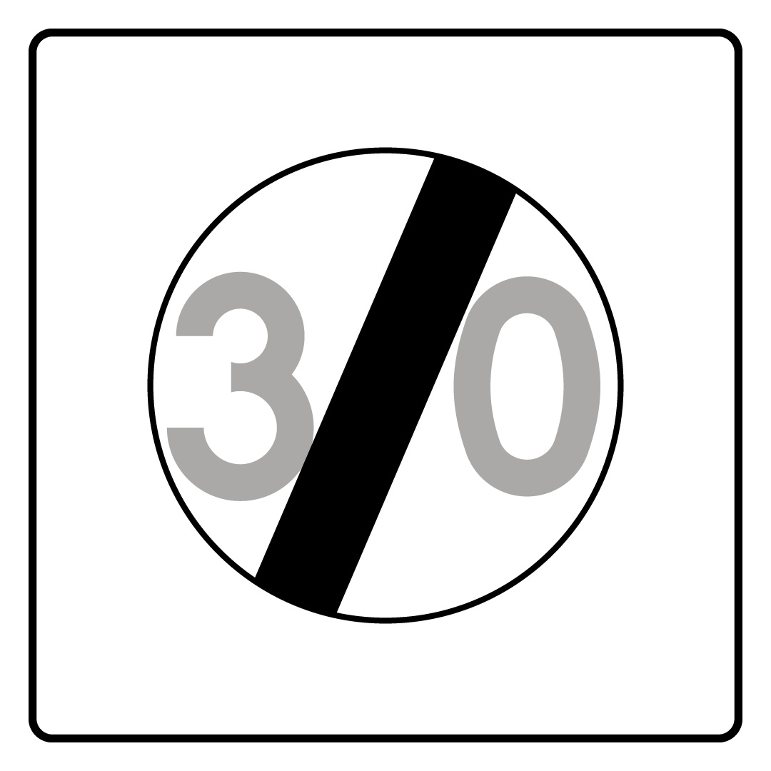 Znak B-44 30 km/h
