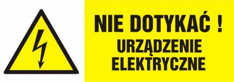 Tablice urządzeń elektrycznych - ostrzegawcze poziome